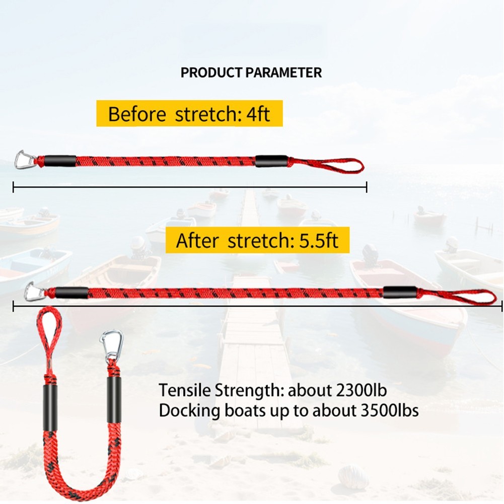 2PCS Set Bungee Dock Line Docking Rope Mooring Rope Anti-Sink Protection - Picture 29 of 37