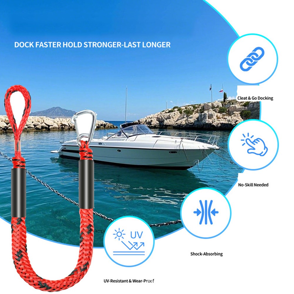 2PCS Set Bungee Dock Line Docking Rope Mooring Rope Anti-Sink Protection - Picture 28 of 37