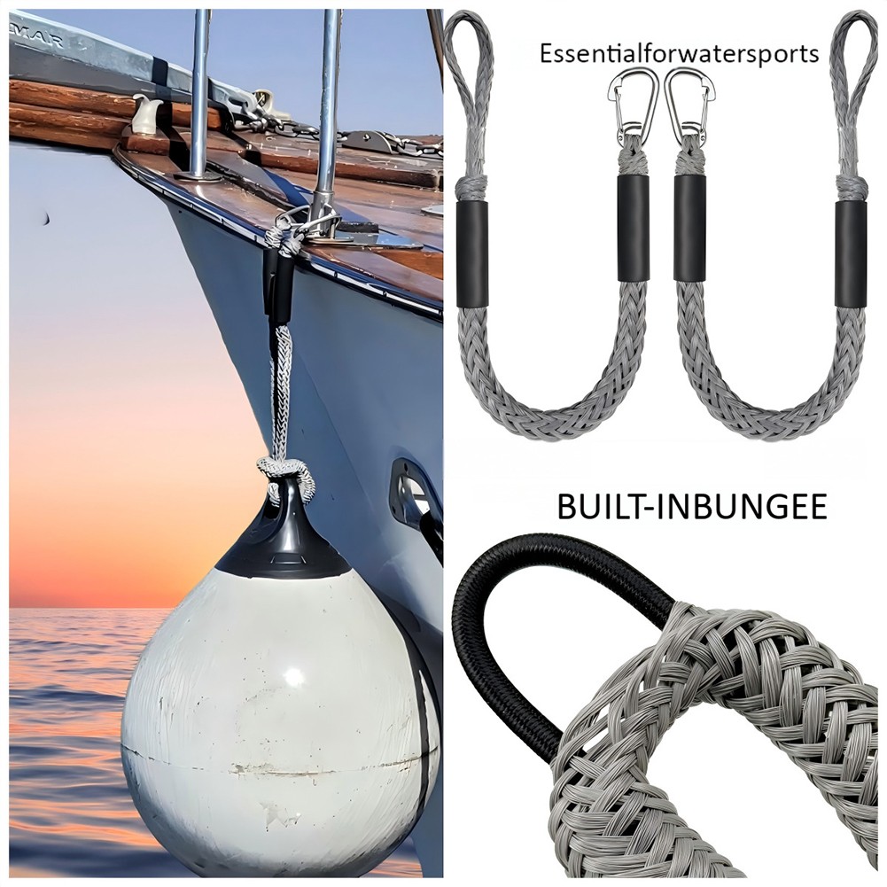 2PCS Set Bungee Dock Line Docking Rope Mooring Rope Anti-Sink Protection - Picture 25 of 37