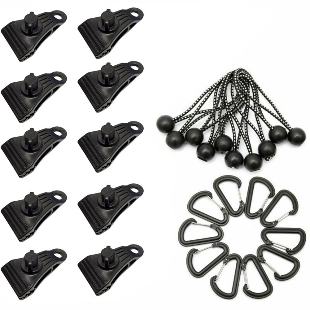 10pcs Sturdy Camping Fasteners for Secure Tarp and Tent Attachment Outdoors