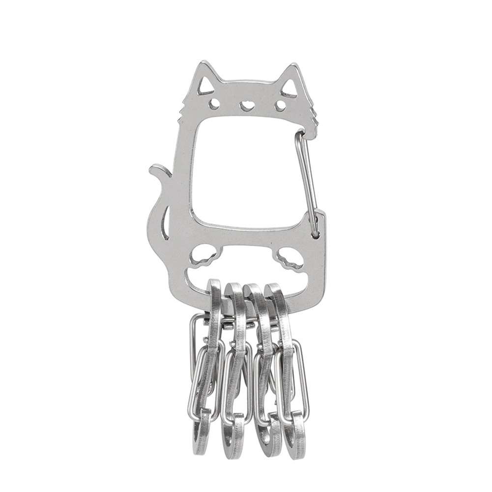 Lucky Cat Keychain 304 Stainless Steel Construction Multi-Functional Use - Picture 13 of 14