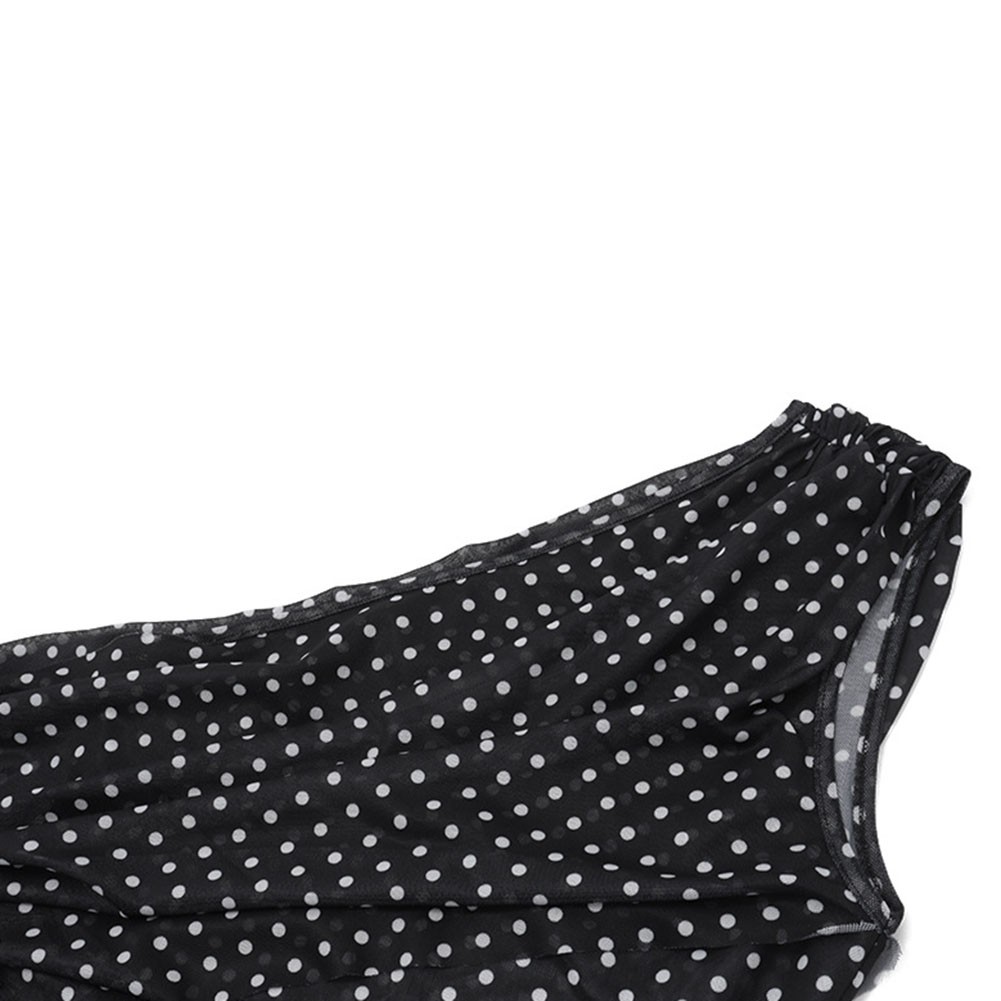 Unique Women Off Shoulder Polka Dot Vest with Irregular Style for Summer Look - Picture 25 of 27