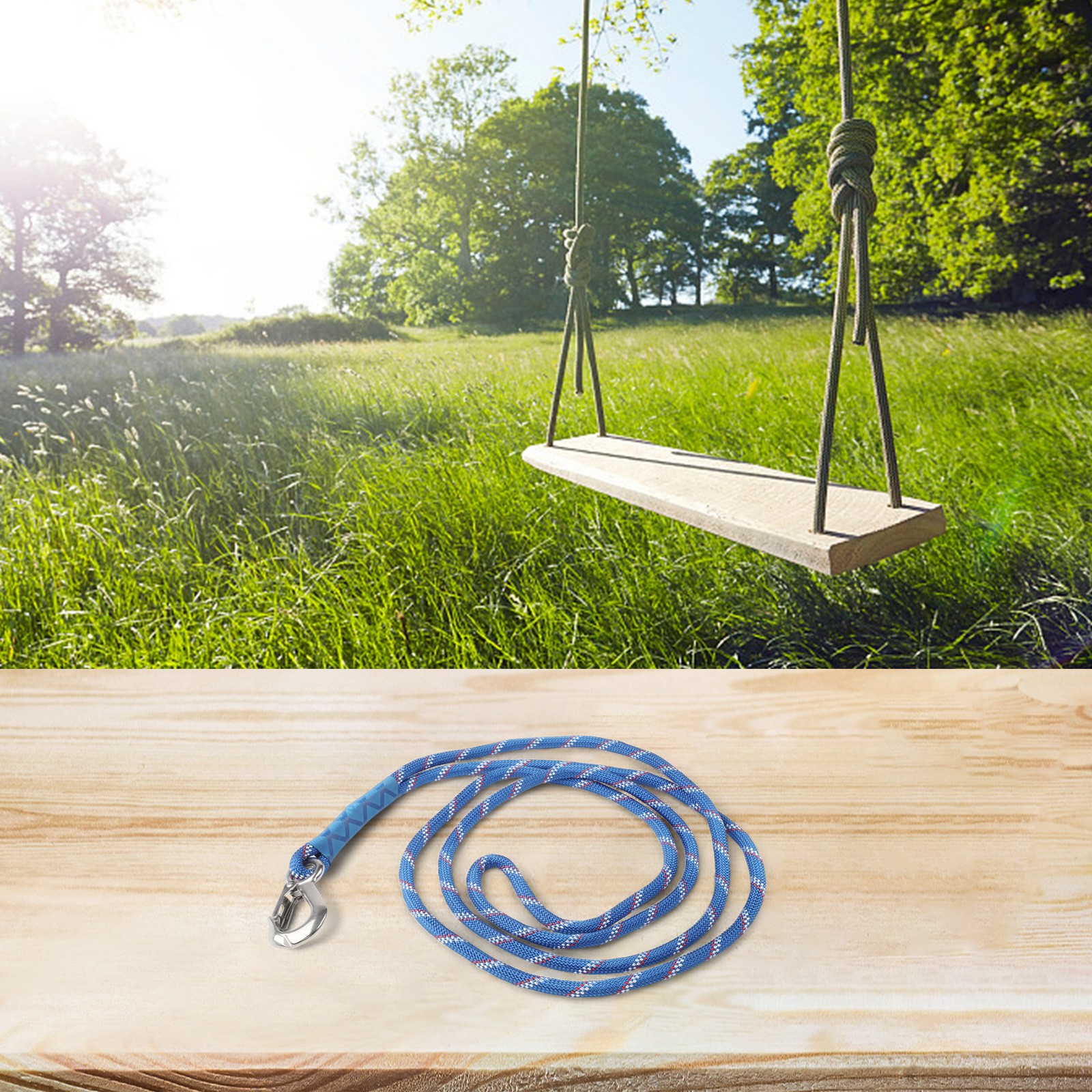 Quick Installation Swing Attachment Ropes Carabiner Rope High-strength Polyester - Picture 16 of 28