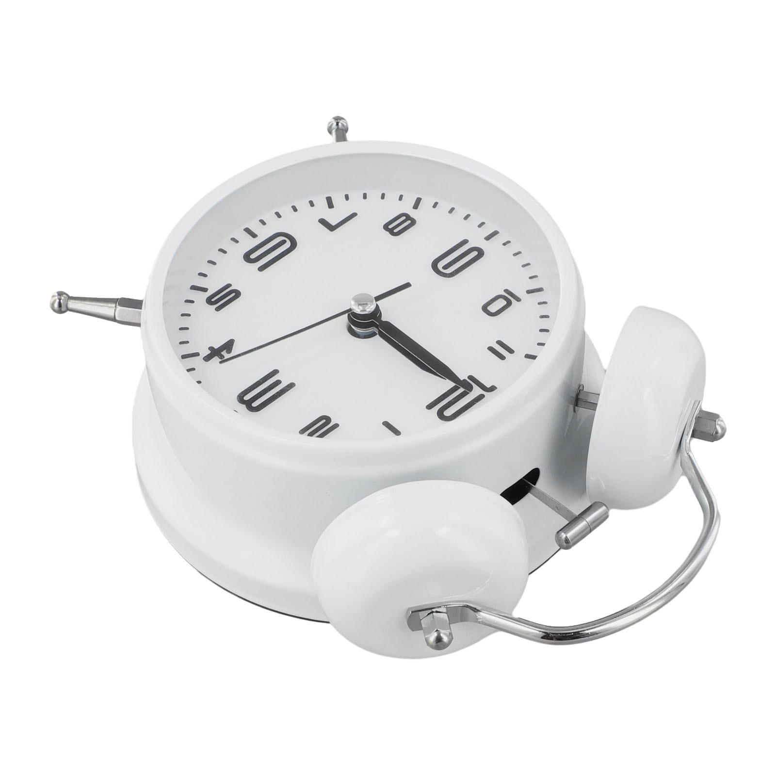 Classic Analog Alarm Clock with Silent Operation and Easy Battery Replacement