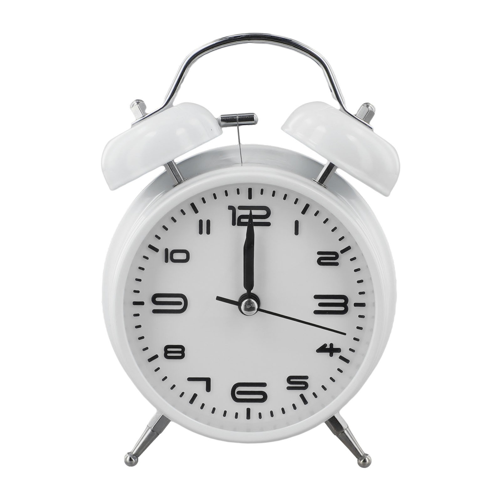 Classic Analog Alarm Clock with Silent Operation and Easy Battery Replacement