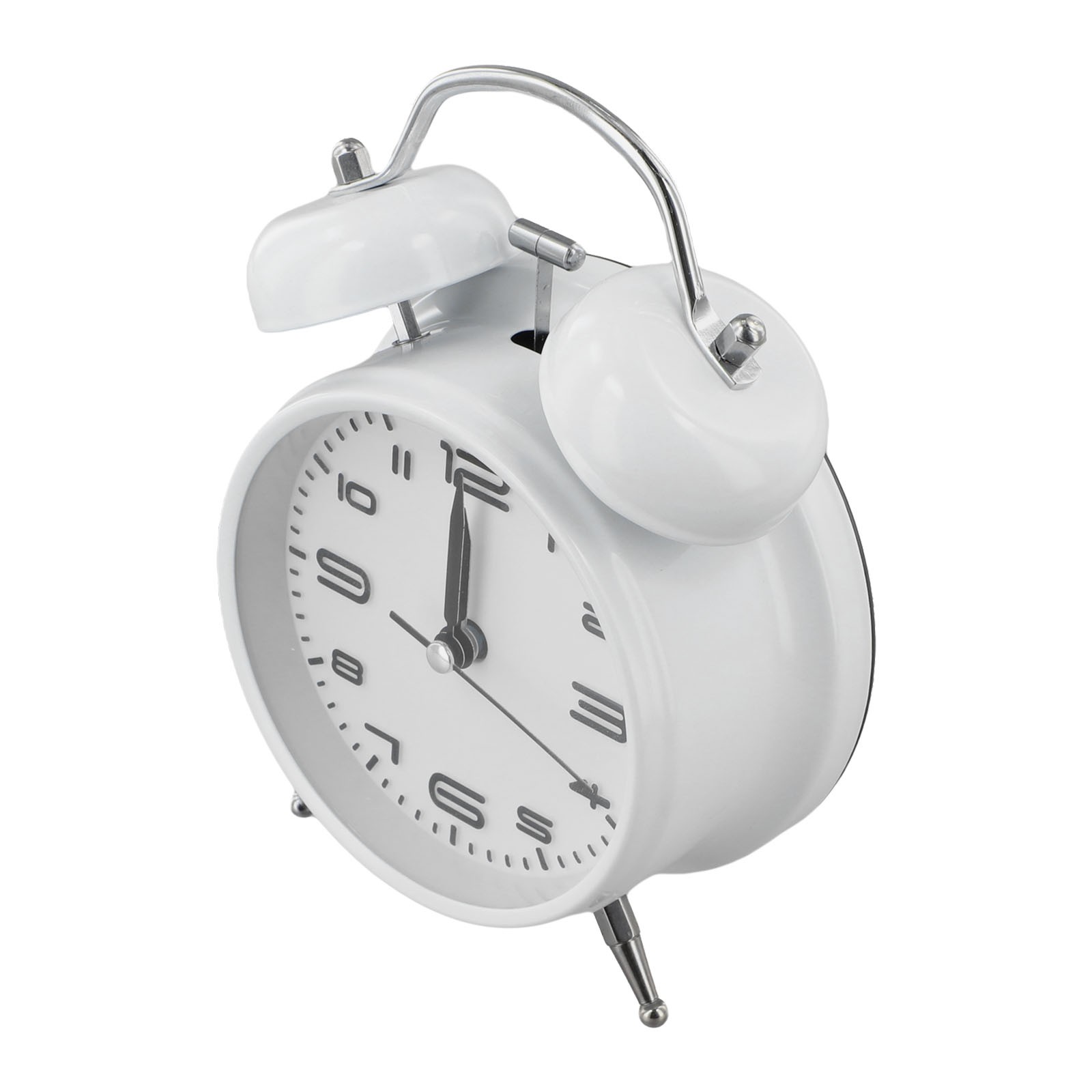 Classic Analog Alarm Clock with Silent Operation and Easy Battery Replacement