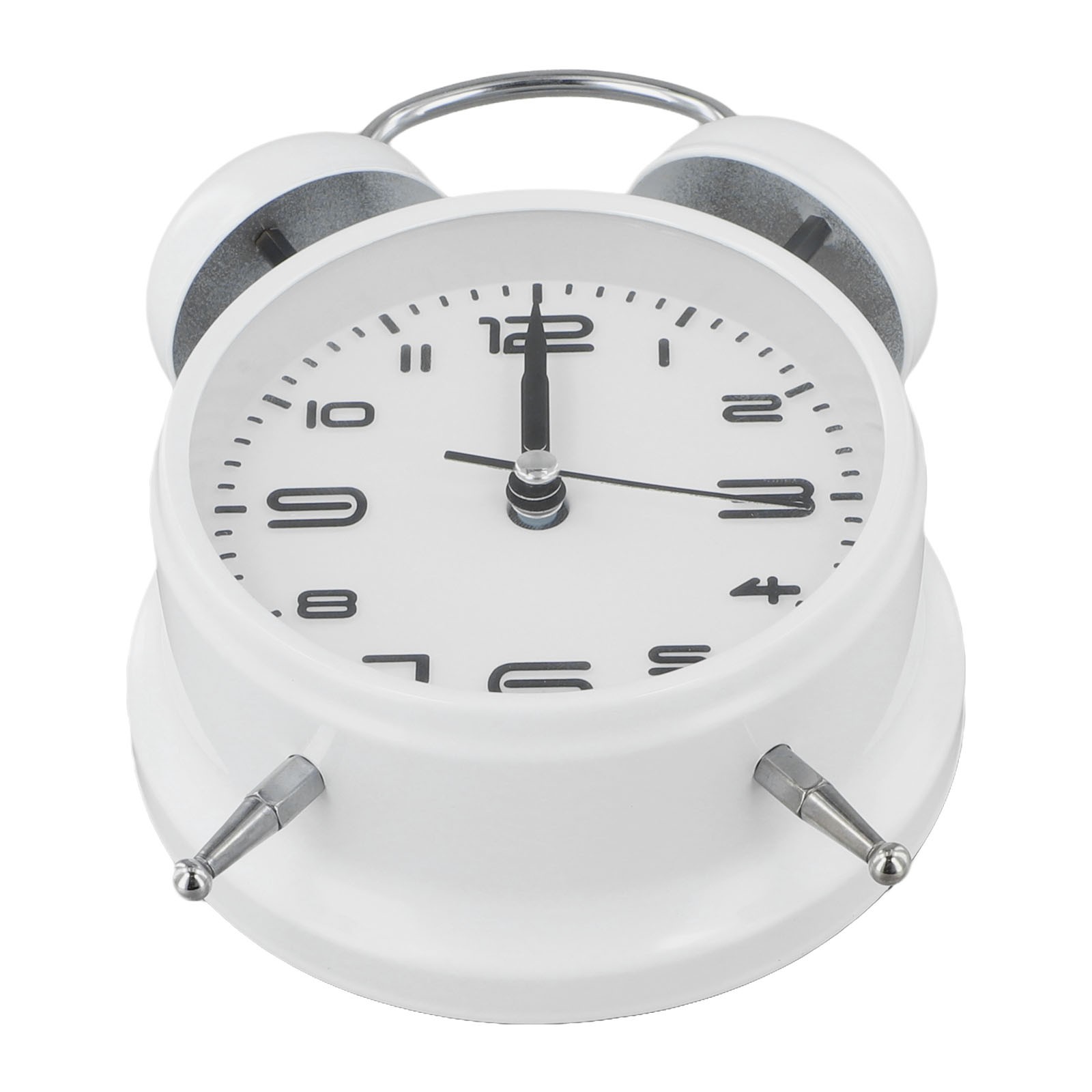 Classic Analog Alarm Clock with Silent Operation and Easy Battery Replacement
