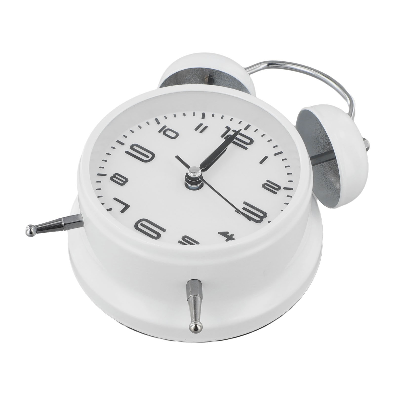Classic Analog Alarm Clock with Silent Operation and Easy Battery Replacement