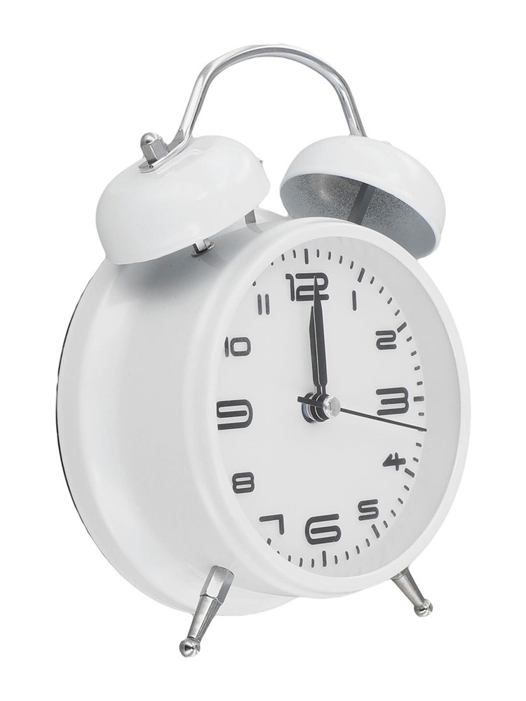 Classic Analog Alarm Clock with Silent Operation and Easy Battery Replacement