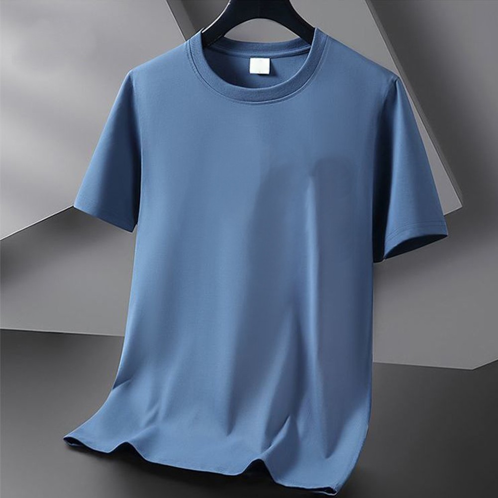 Men's Casual Crew Neck T Shirt Quick Dry Short Sleeve for Everyday Comfort - Picture 9 of 14