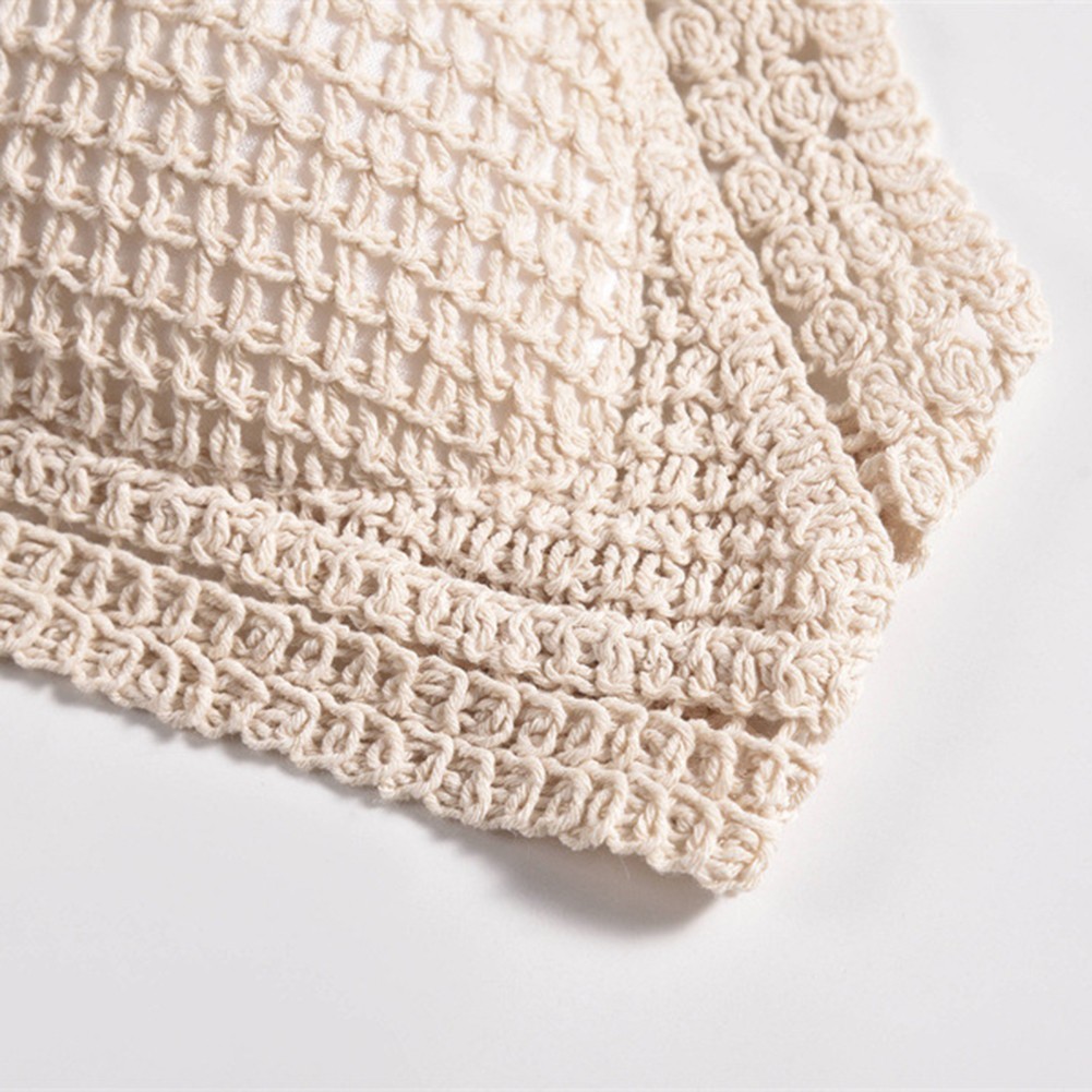 90%Cotton 10%Spandex Backless Knitted Vest Bohemia Crop Top Color Options A-J - Picture 30 of 46