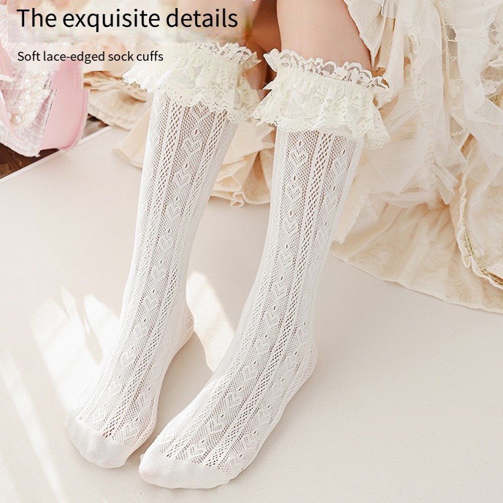 Lightweight Lace Socks for Women Mid Tube Hollow Design for Everyday Comfort - Picture 13 of 19