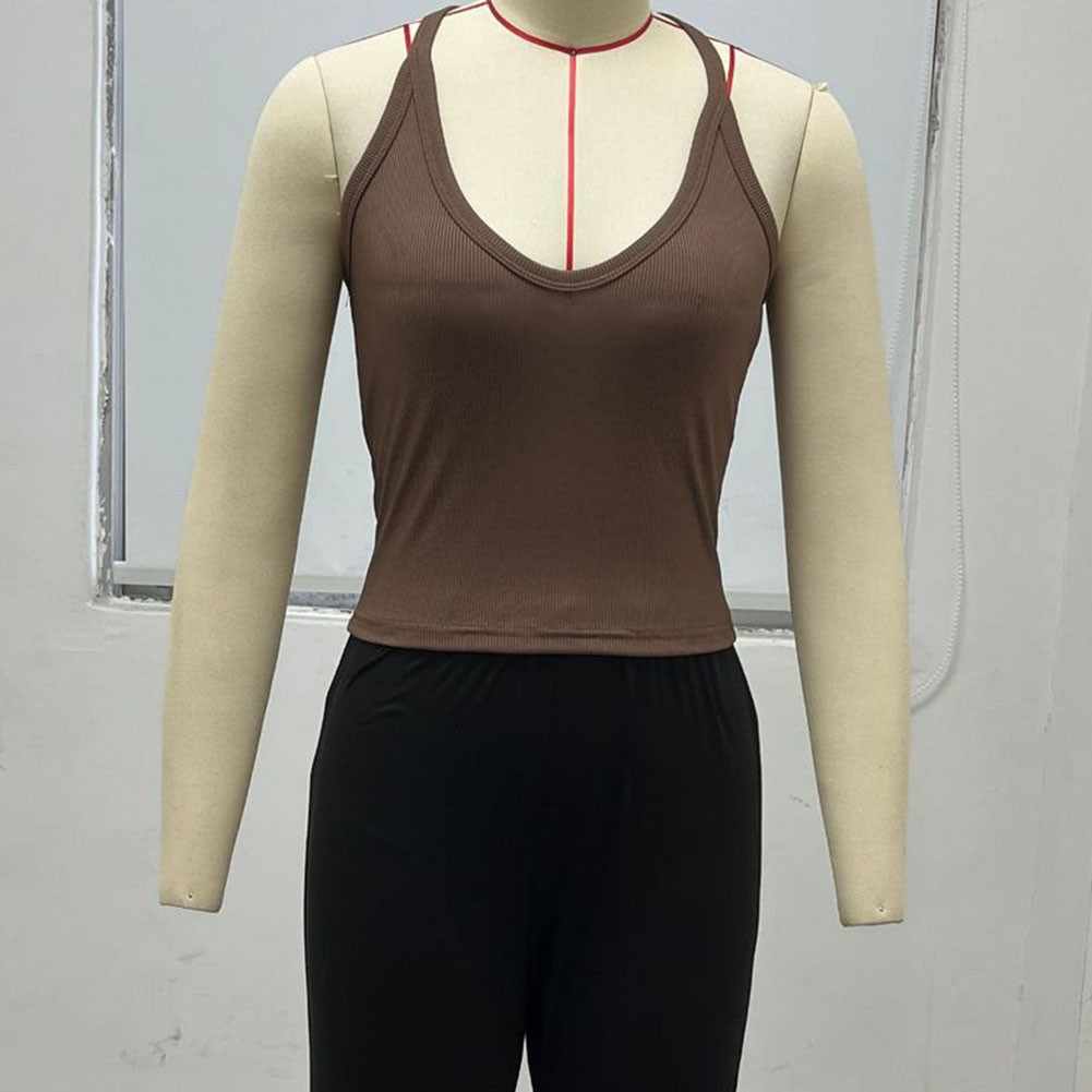 Lightweight Women Summer Vest Low Chest Sleeveless Top for Casual Wear - Picture 26 of 37