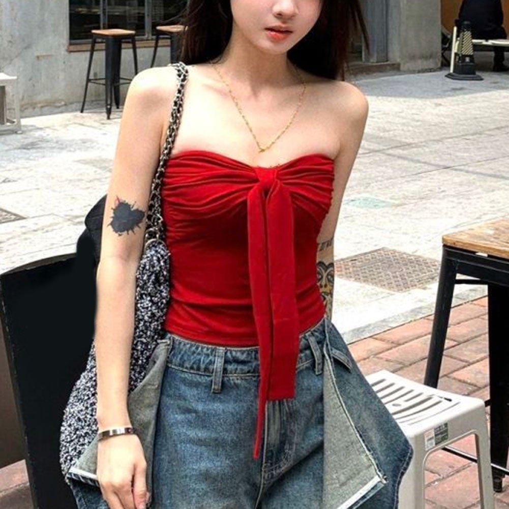 Casual Women Vest with Bow Lace Up Sleeveless Style for Summer Outings - Picture 38 of 44