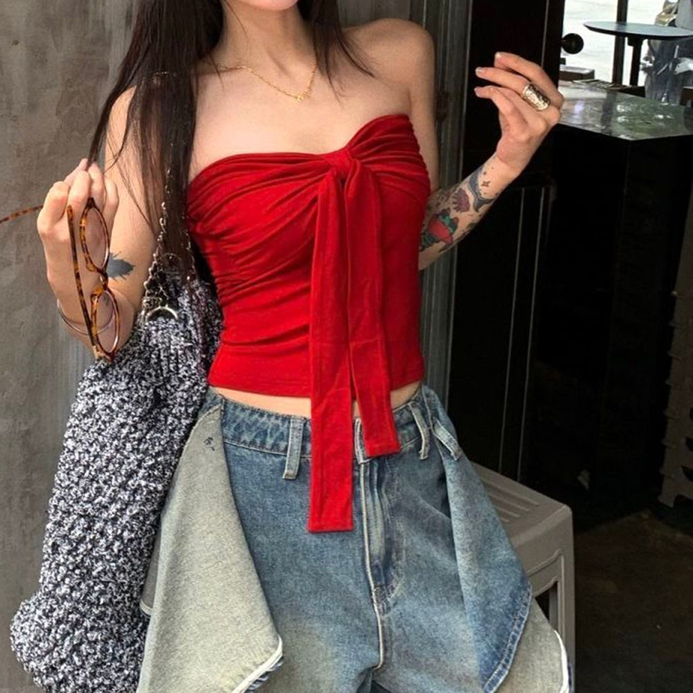 Casual Women Vest with Bow Lace Up Sleeveless Style for Summer Outings - Picture 40 of 44