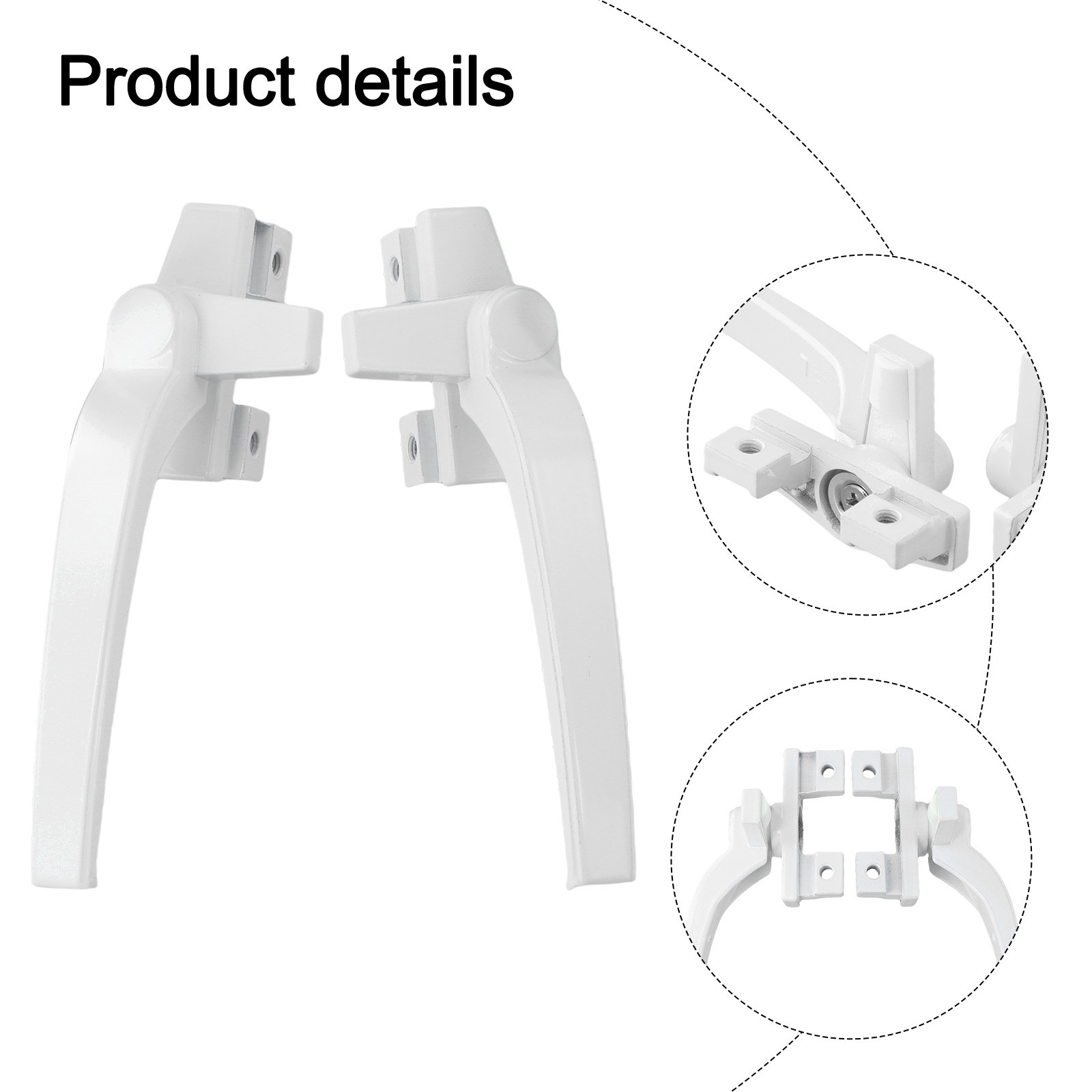 For Window Handle Replacement Kit 2Pcs for Sliding Door and For Window Use - Picture 24 of 35