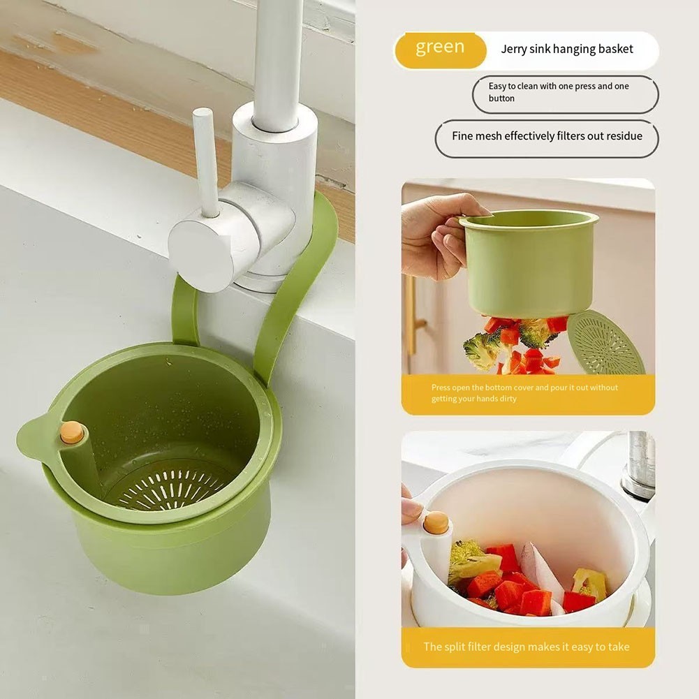 Detachable Kitchen Sink Strainer with Openable Cover for Easy Cleaning