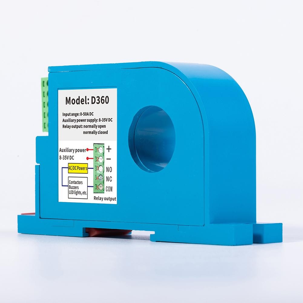 DIN Mountable DC Current Sensing Switch for 0 50A 0 100A Detection Range