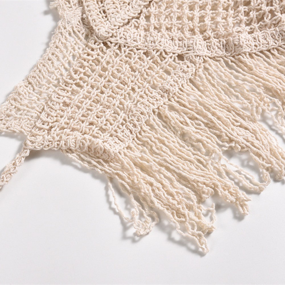 Lightweight Knitted Beach Camisoles for Women Bohemian Style with Tassels - Picture 34 of 50