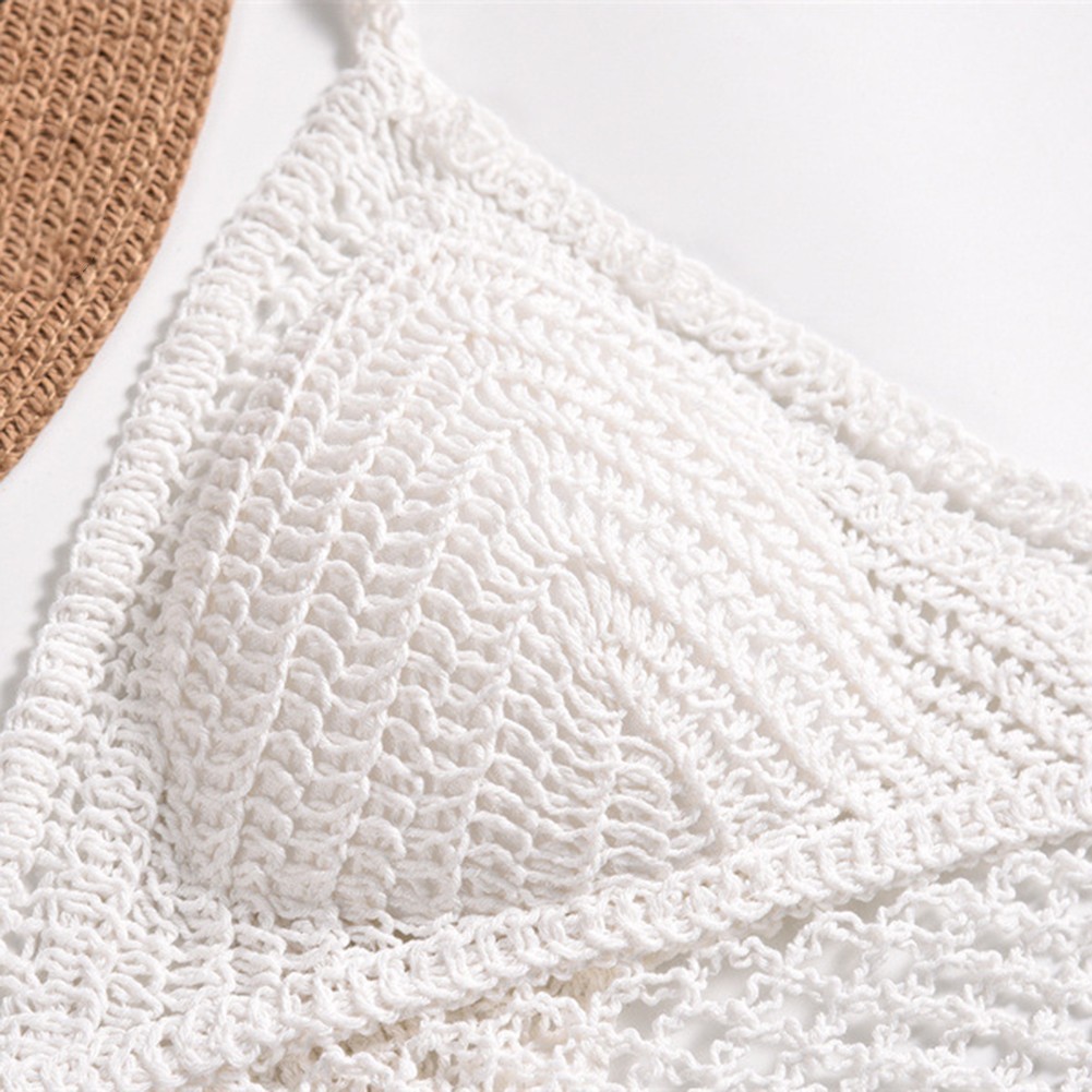 Lightweight Knitted Beach Camisoles for Women Bohemian Style with Tassels - Picture 24 of 50