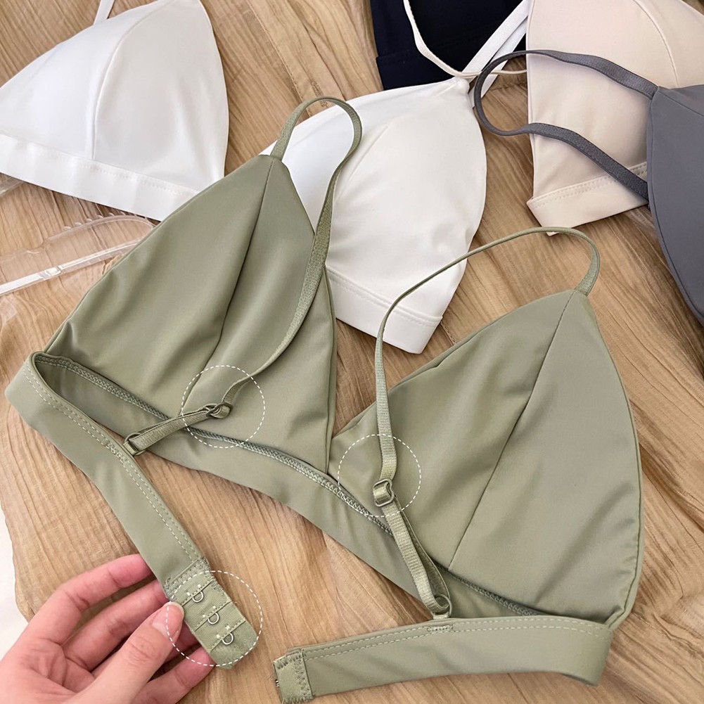 Lightweight Ice Silk Bra for Women with Stylish Open Back and Triangle Design - Picture 18 of 20