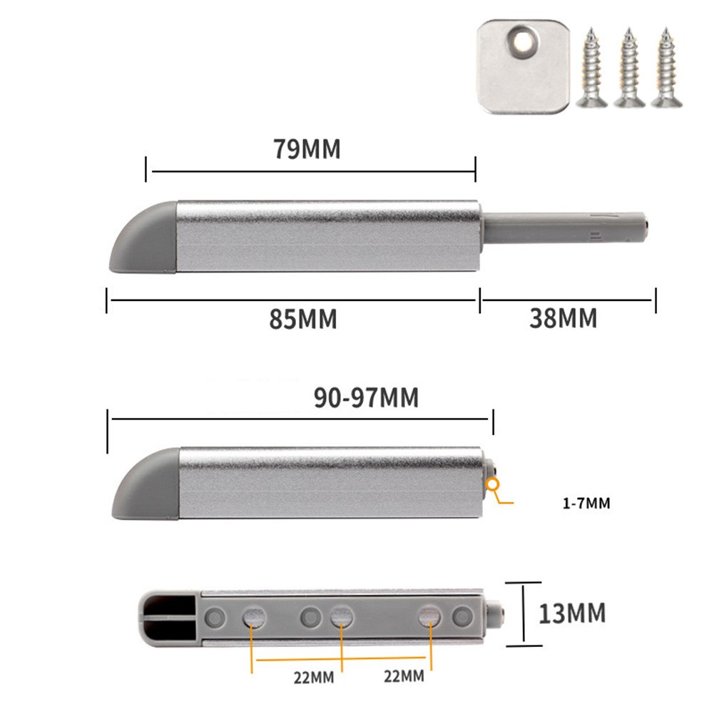 Sturdy Alloy Hinge for Cupboards and Cabinets with Touch Release Feature