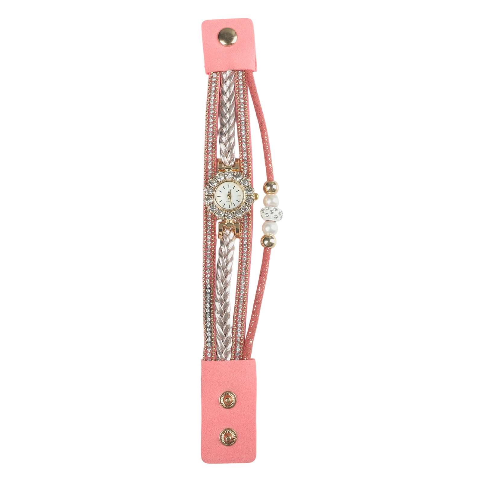 Schicke und bequeme Modeuhr mit einzigartigem Perlen- und Diamantdesign - Picture 30 of 32