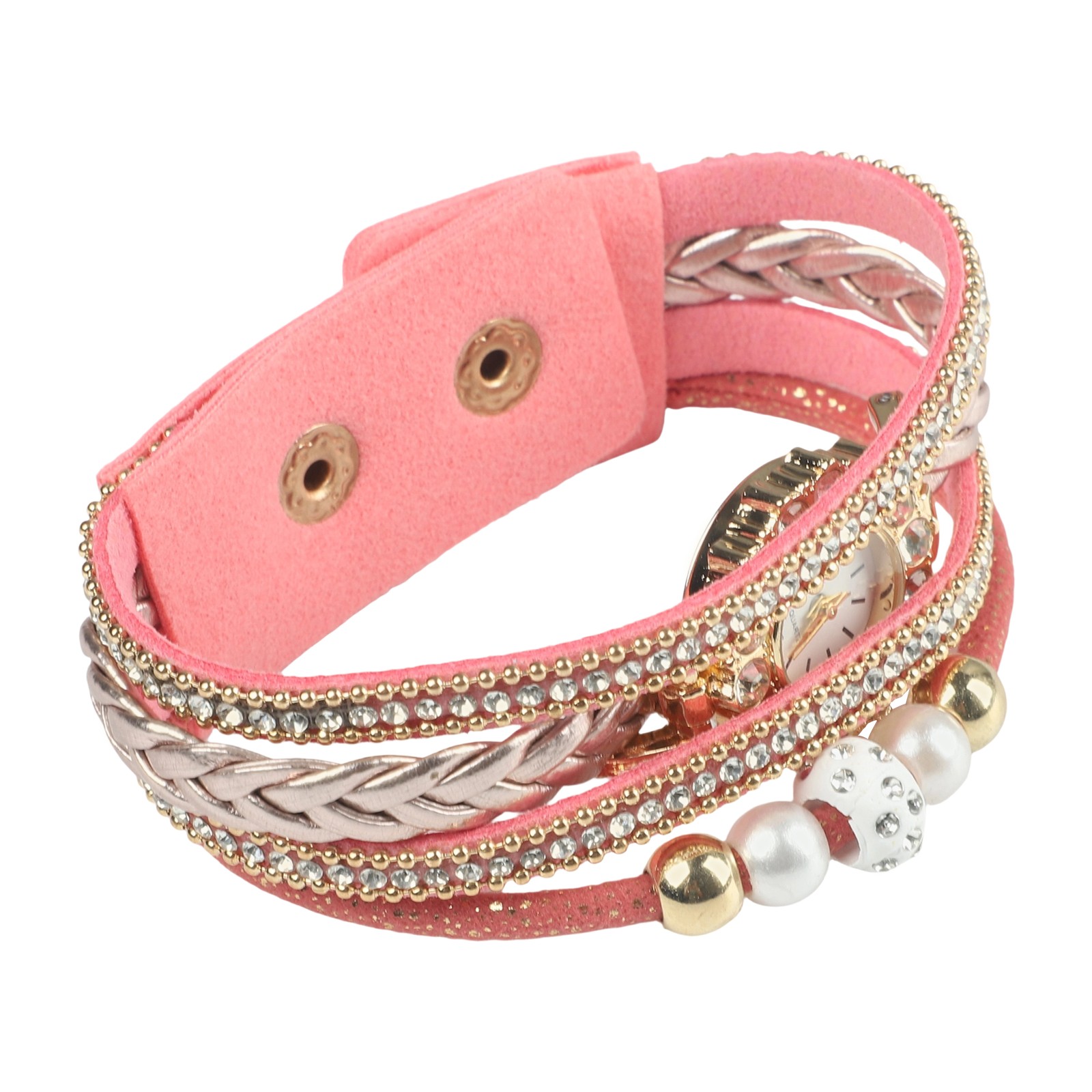 Schicke und bequeme Modeuhr mit einzigartigem Perlen- und Diamantdesign - Picture 28 of 32