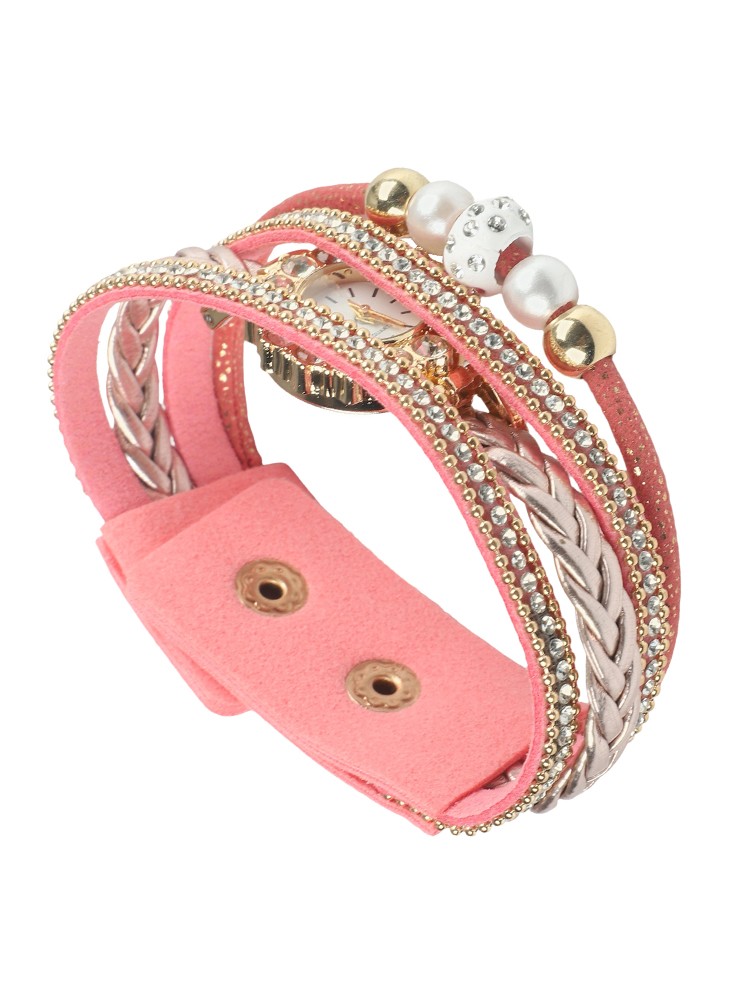 Schicke und bequeme Modeuhr mit einzigartigem Perlen- und Diamantdesign - Picture 31 of 32