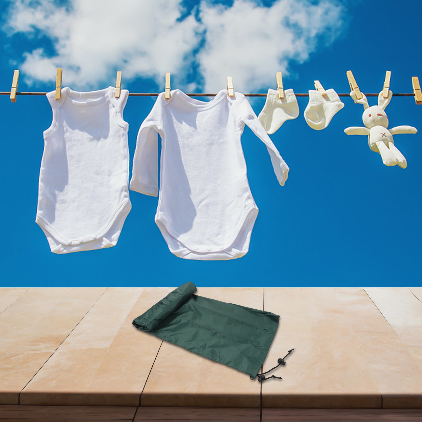For Yard Clothes Drying Rotary Dryer Cover Adjustable Drawstring Easy To Remove - Picture 15 of 72