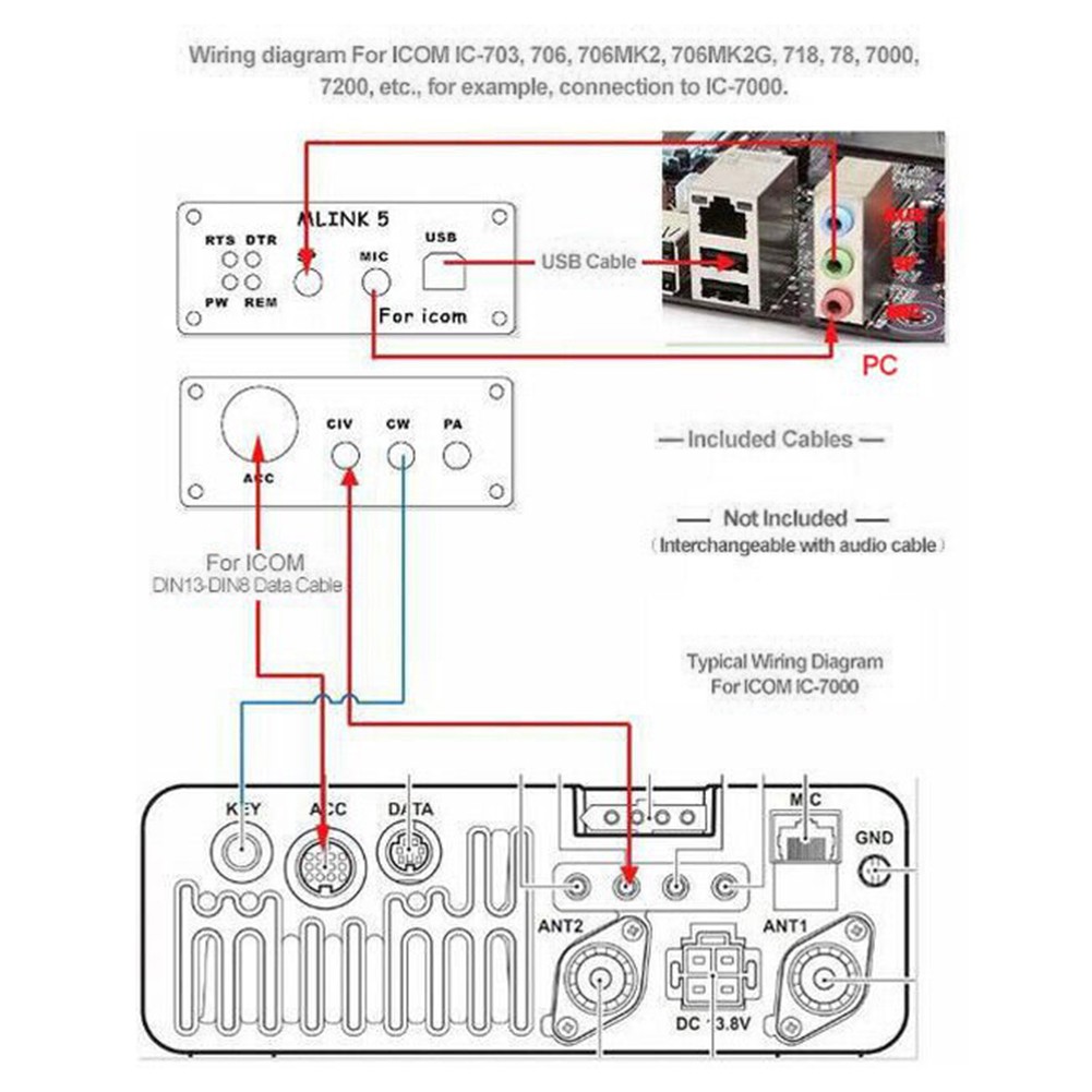 For U5 Link Connector for ICOM Radio with USB Interface and Full Compatibility - Picture 14 of 18