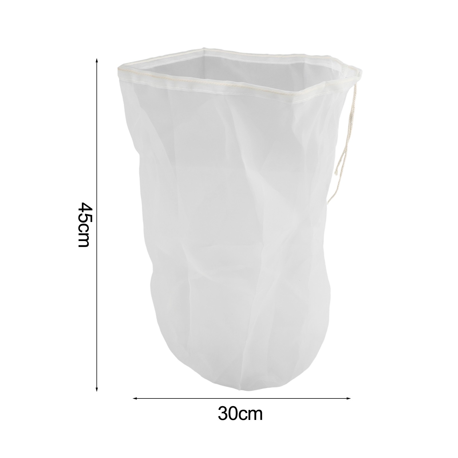 Nylon Mesh Filter Bag for Aquariums with 100300 Mesh and Drawstring Closure