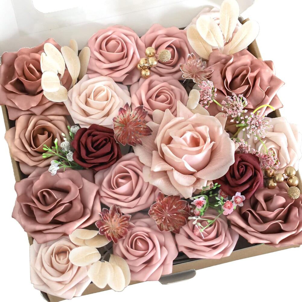 Romantic Dusty Pink Faux Flowers Perfect for Wedding Bouquets and Home Styling