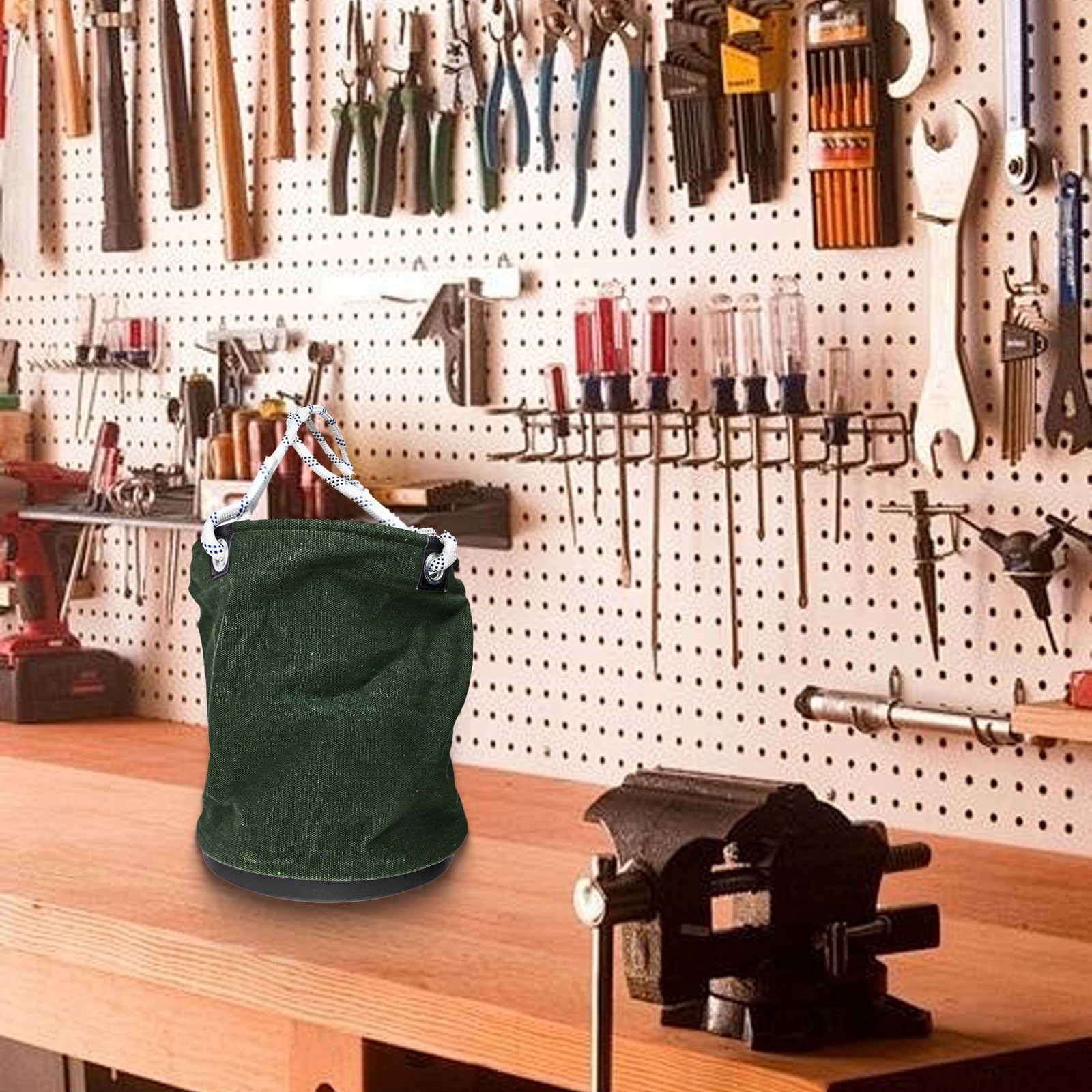Built For Daily Use Job Site Canvas Utility Bucket Electrician Tool Bag - Picture 18 of 27