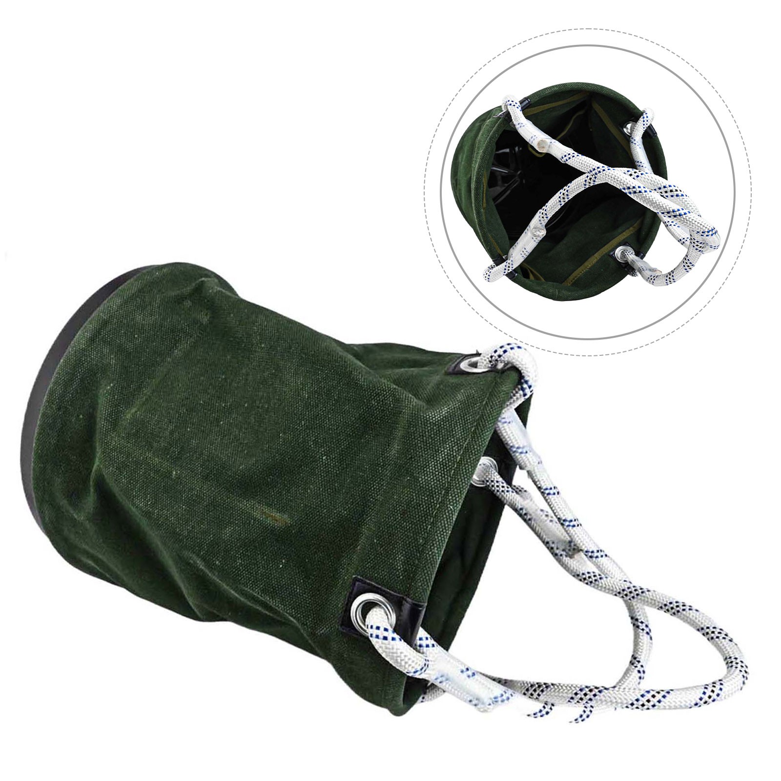 Job Site Canvas Utility Bucket Electrician Tool Bag Heavy Lifting Design - Picture 18 of 27