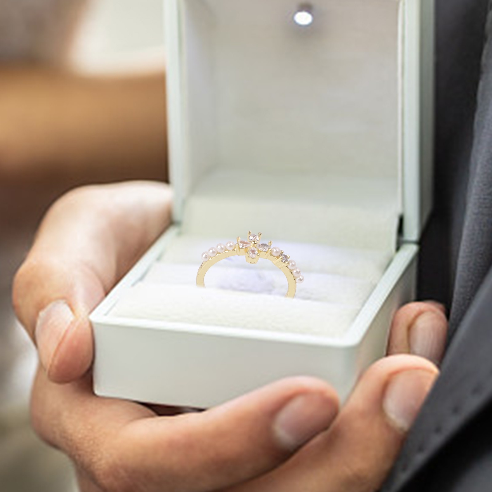 Adjustable Zircon Ring Perfect for Minimalist Aesthetics and Fashion Events - Picture 21 of 27