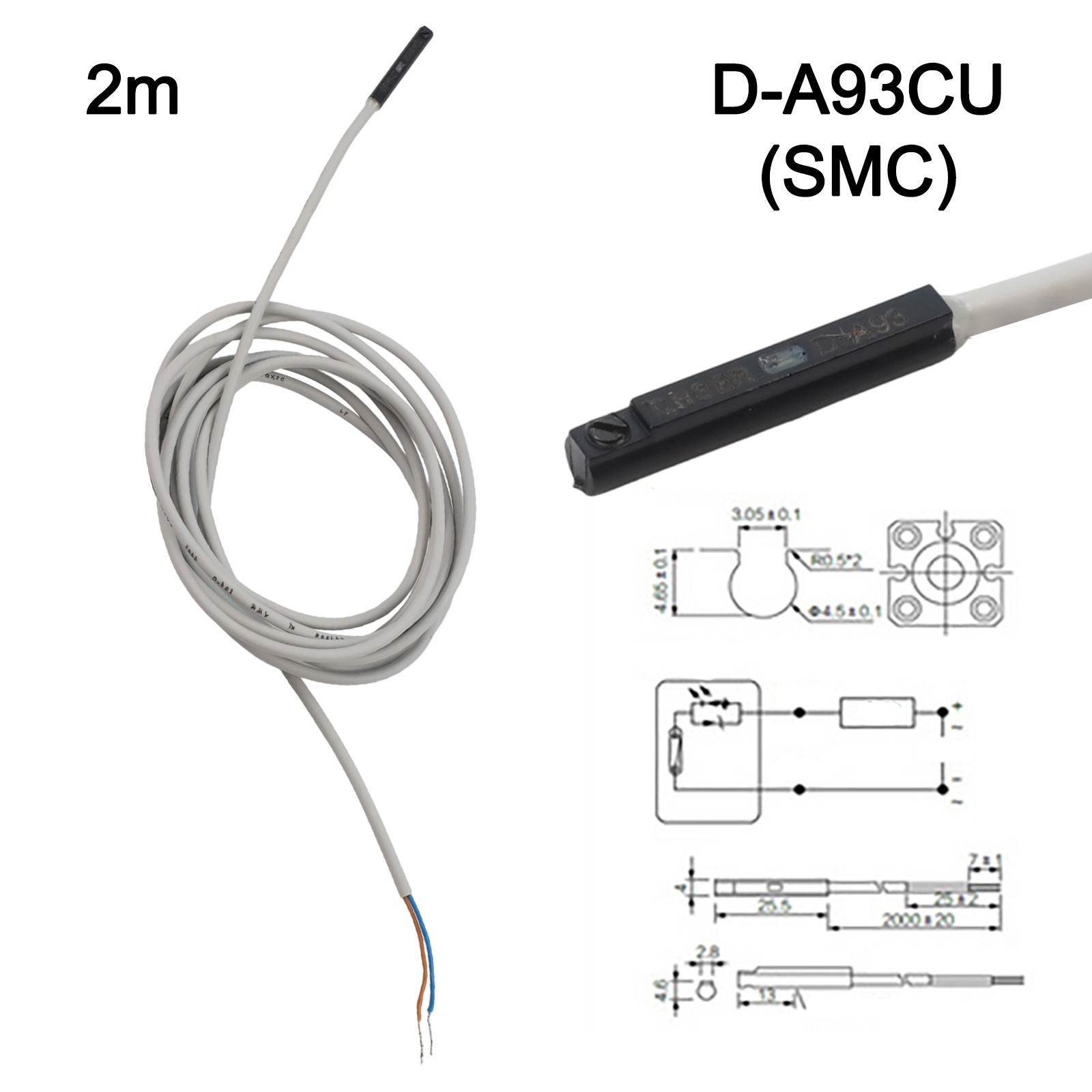 Sensitive Reed Switch Sensor for Pneumatic Cylinder CS1S G U CS1MS25 DM9N - Picture 13 of 85