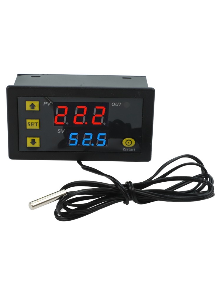 Heating and Cooling Thermostat W3230 with Adjustable Temperature Ranges