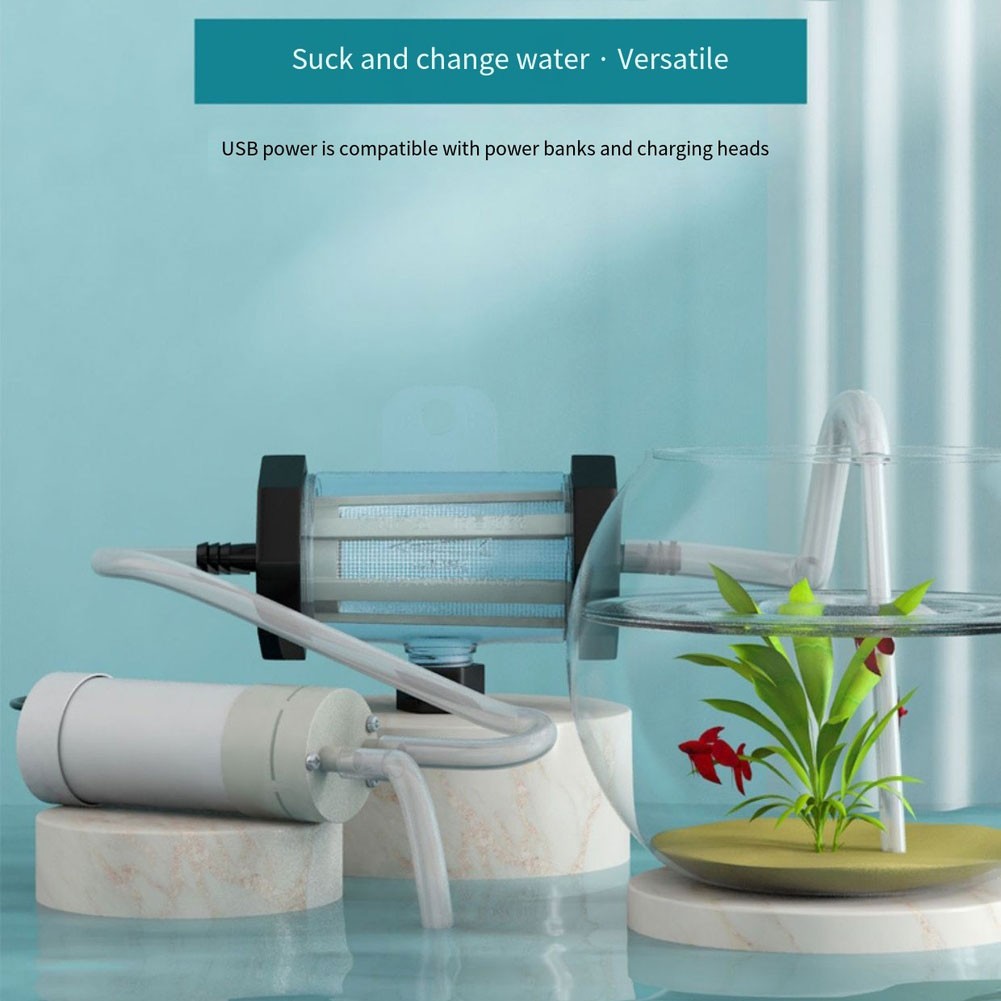 Siphon Vacuum Cleaner for Aquariums with USB Pump for Efficient Water Changing - Picture 16 of 20