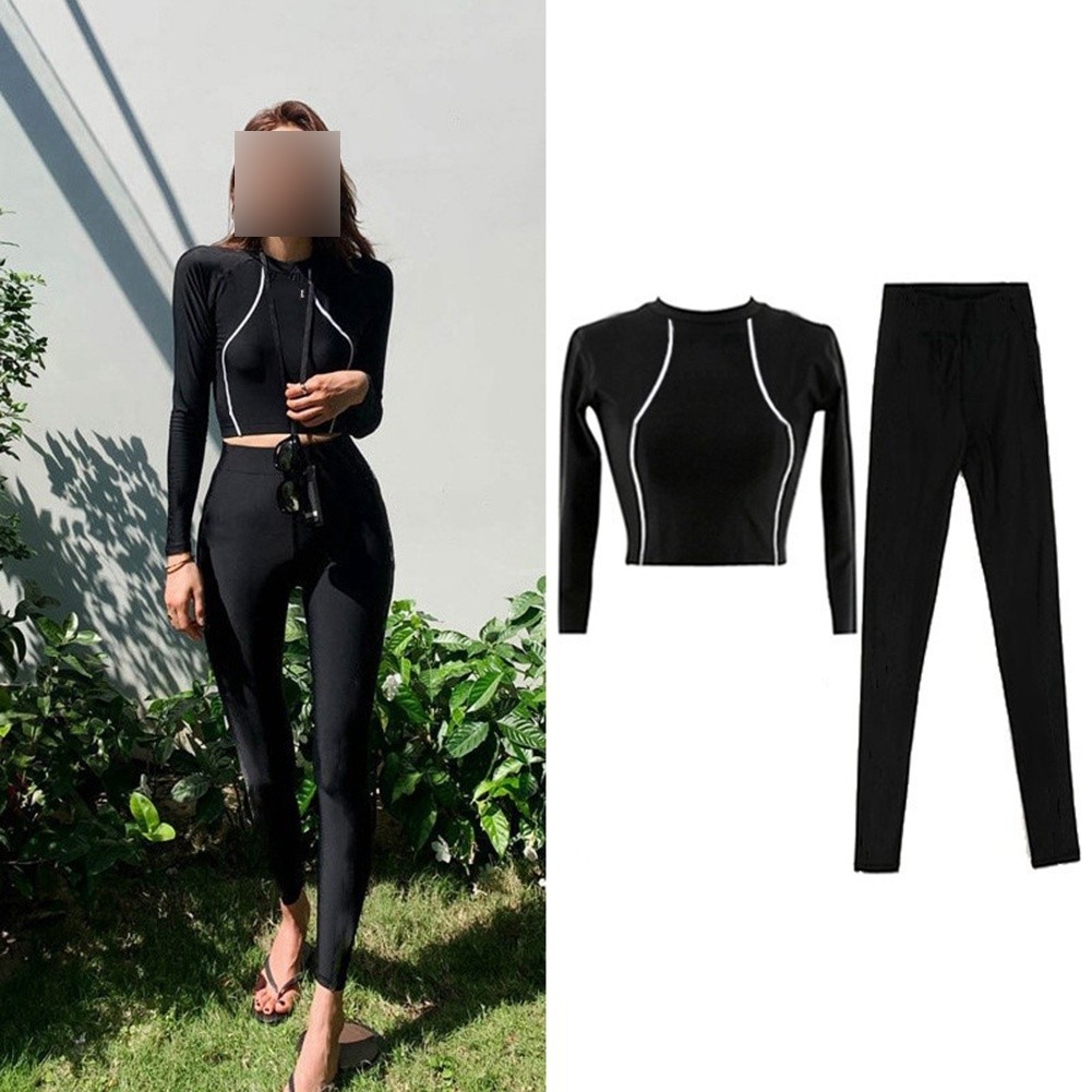 Rash Guard Set for Women Long Sleeve and Slim Fit Swimwear for All Summer Days - Picture 12 of 21