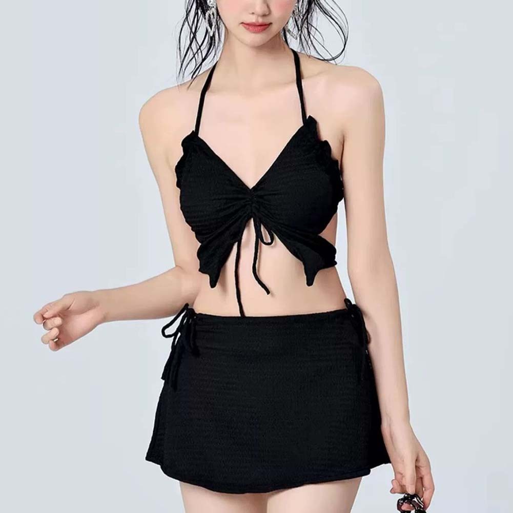 Elegant Off Shoulder Bikini Set for Women 3 Piece Swimwear for Beach Days