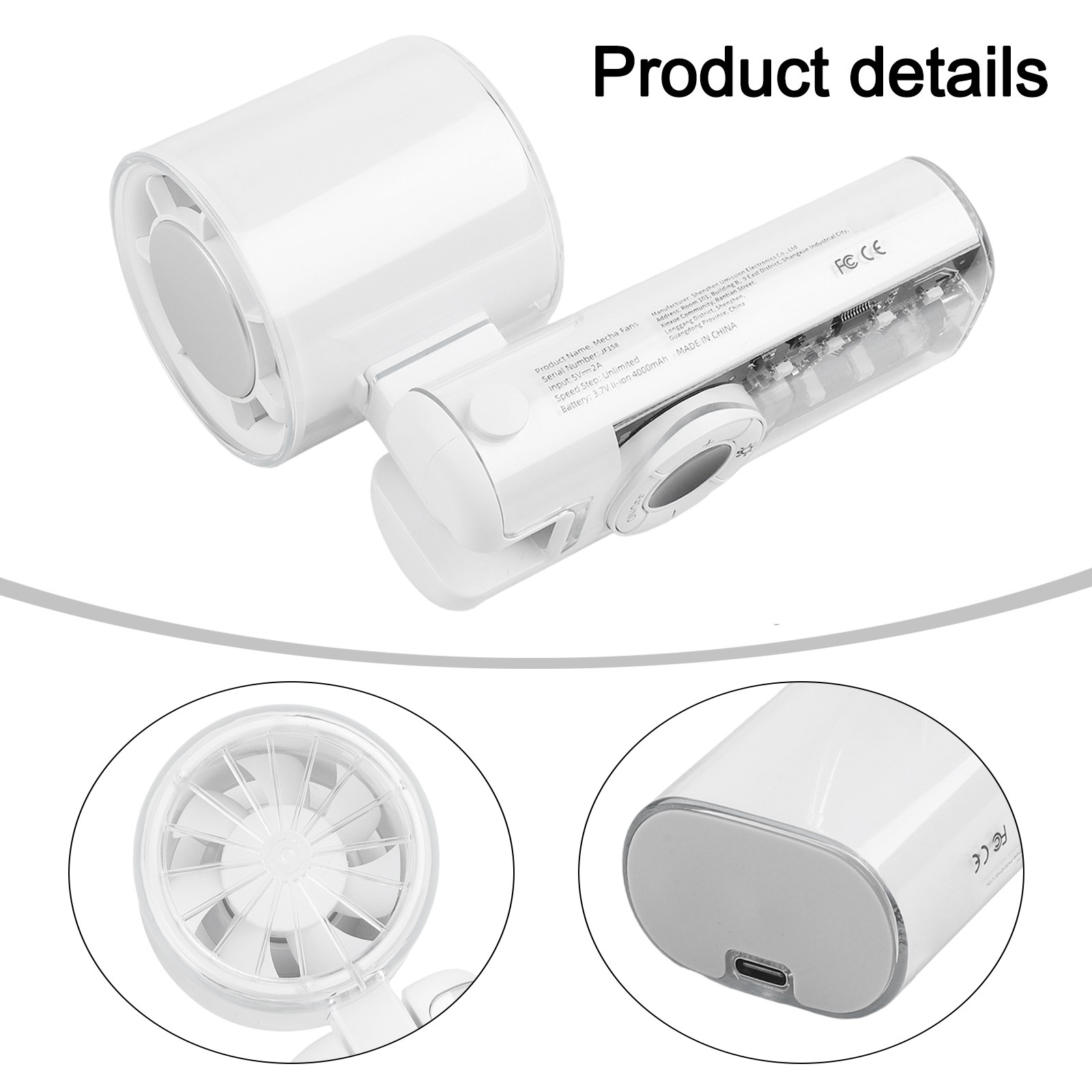 Reisefreundlicher Handventilator mit Eiskühlfunktion 199 Geschwindigkeitsstufen - Photo 20/28