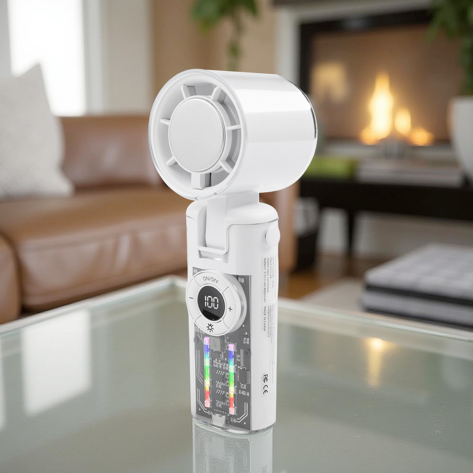 Reisefreundlicher Handventilator mit Eiskühlfunktion 199 Geschwindigkeitsstufen - Photo 19/28