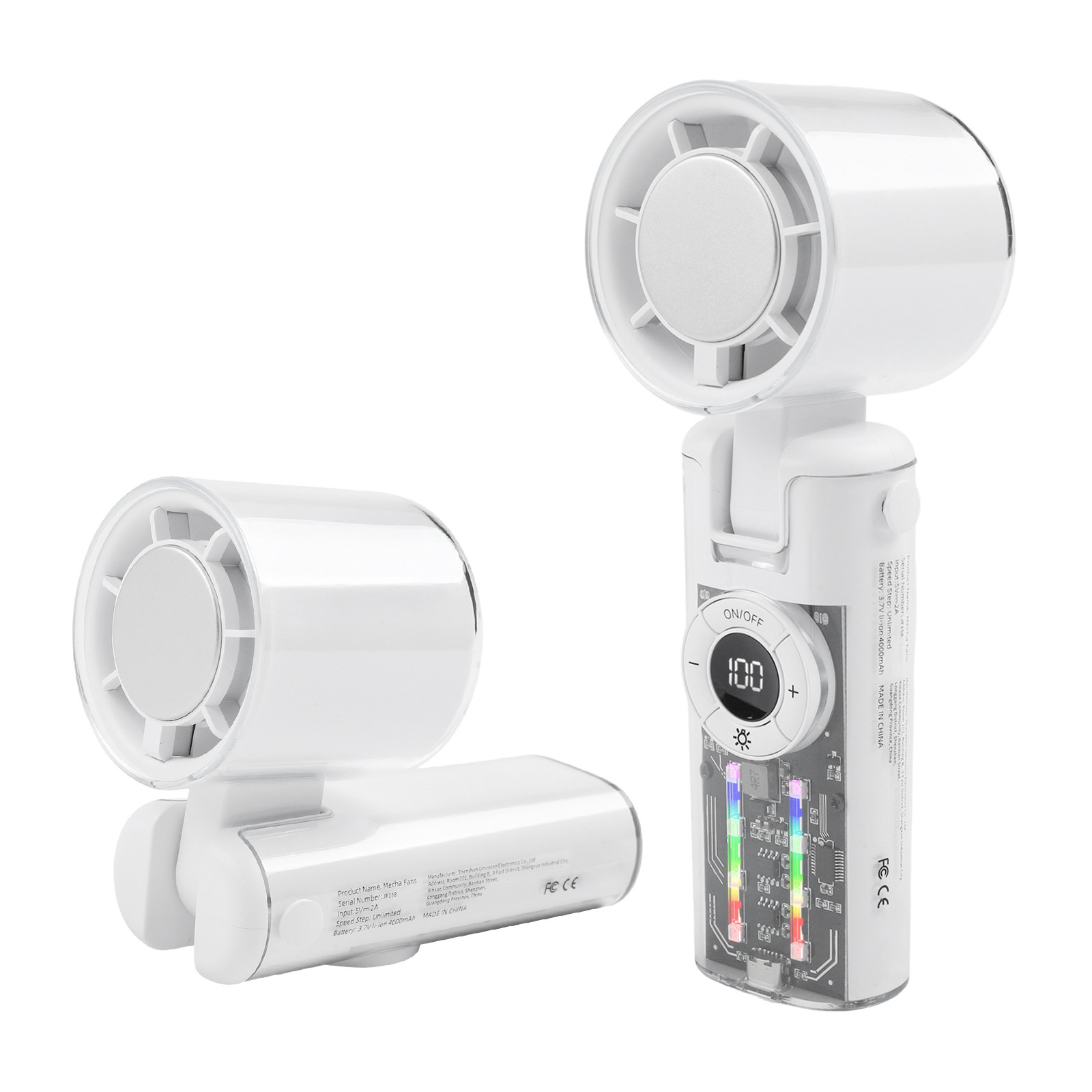 Reisefreundlicher Handventilator mit Eiskühlfunktion 199 Geschwindigkeitsstufen - Photo 17/28