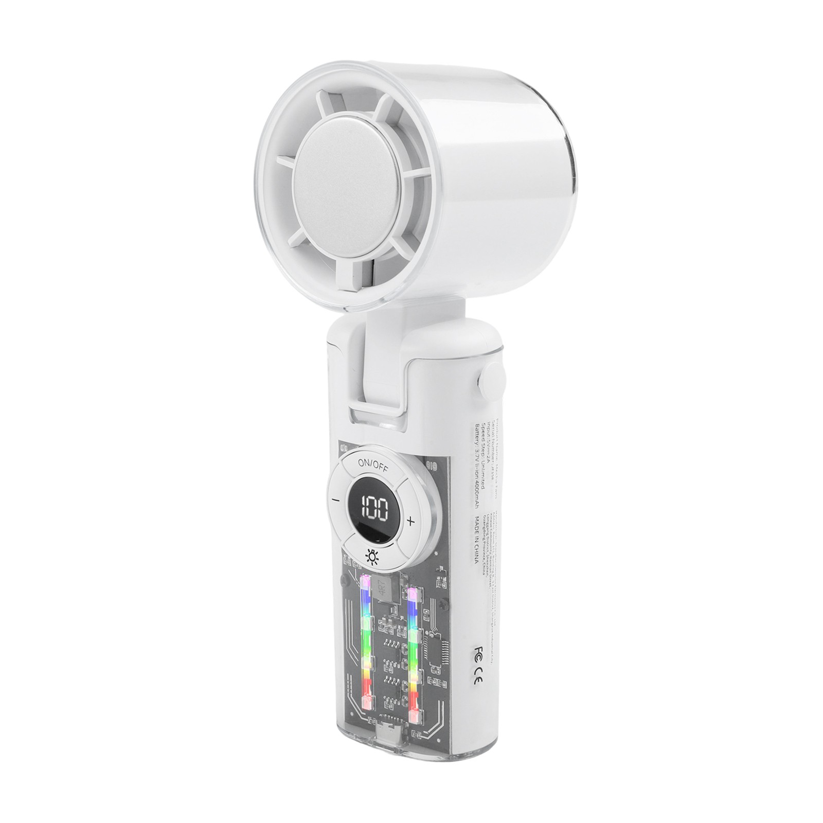 Reisefreundlicher Handventilator mit Eiskühlfunktion 199 Geschwindigkeitsstufen - Photo 13/28