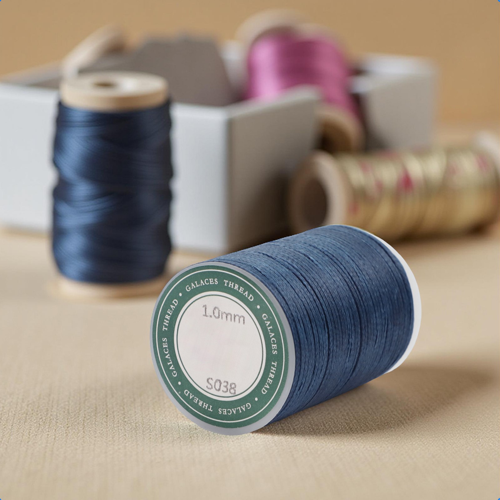 Waxed Thread Sewing Stitching Solid 1.0mm 210D 21 Colors 70M Meter DIY - Picture 47 of 67