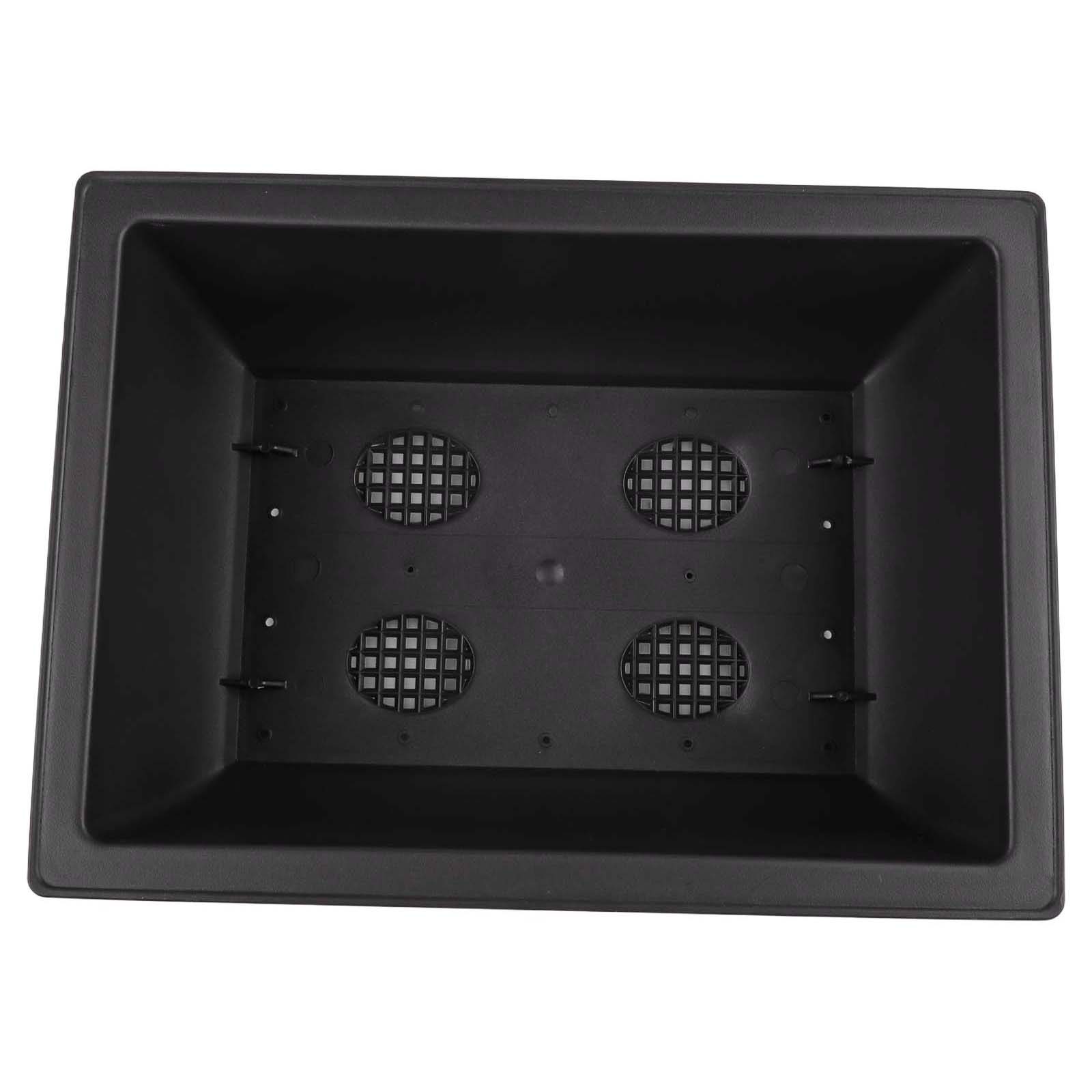 Indoor Space Rectangular Plastic Flower Pot Elegant Look Matching Tray Included - Picture 17 of 25