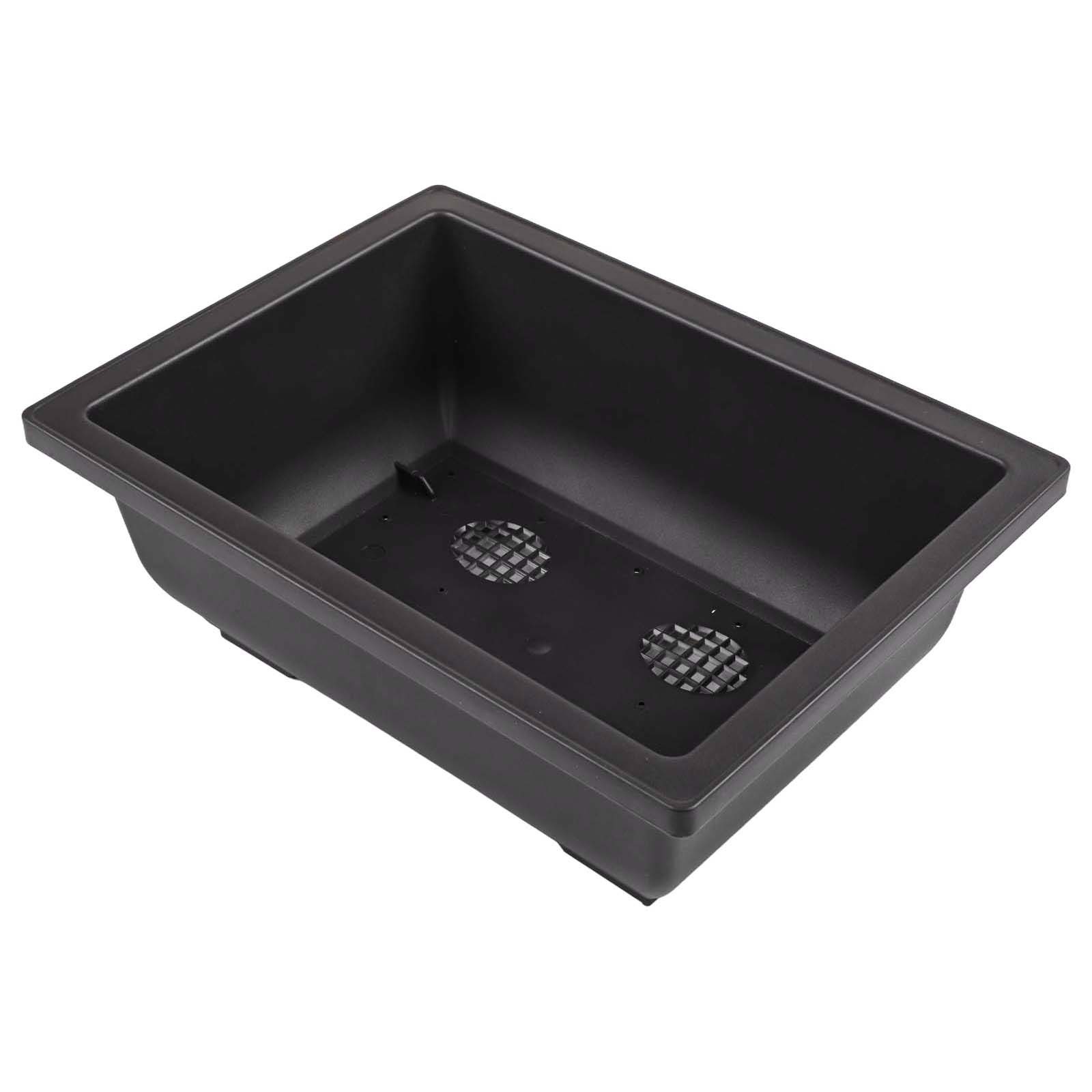 Indoor Space Rectangular Plastic Flower Pot Elegant Look Matching Tray Included - Picture 19 of 25