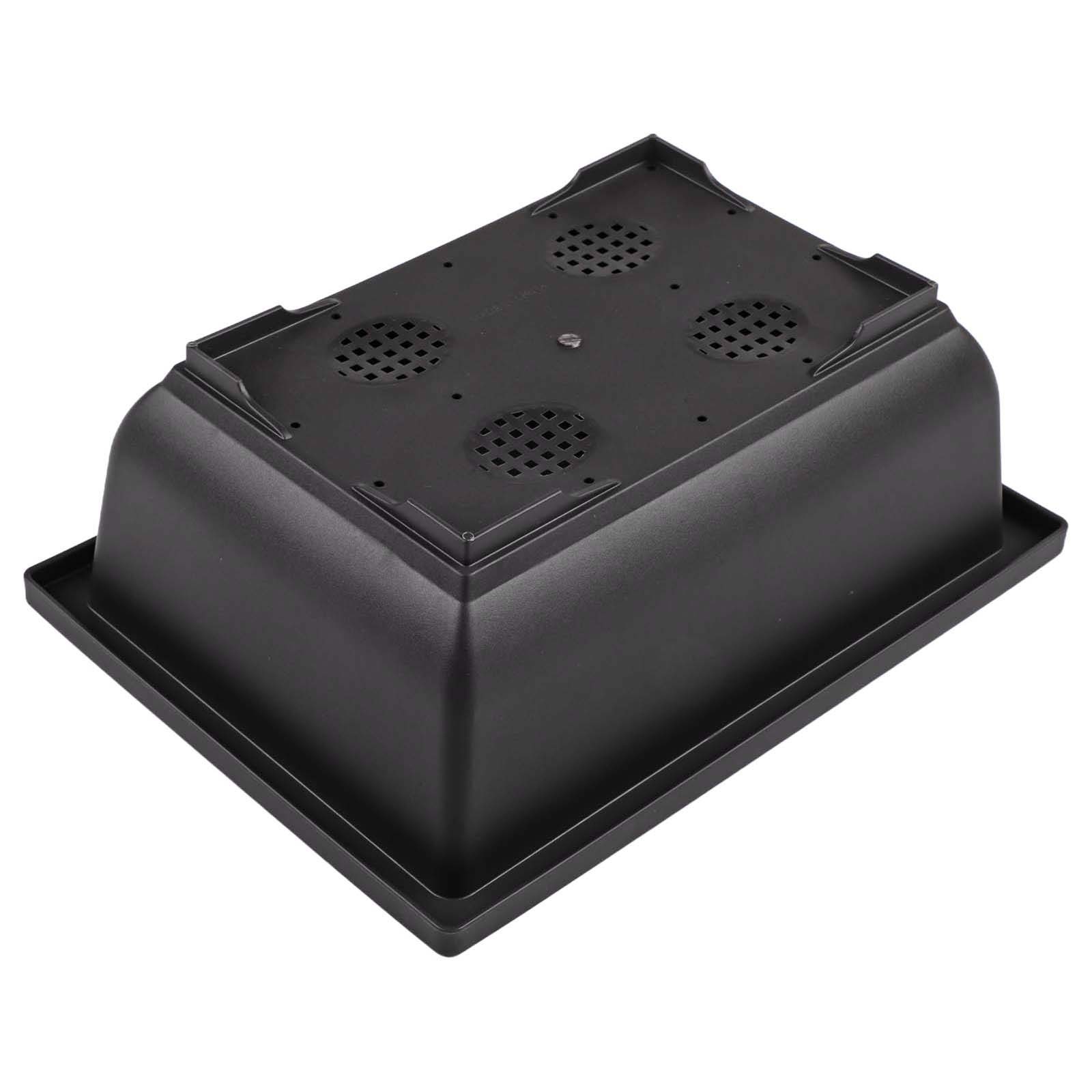 Indoor Space Rectangular Plastic Flower Pot Elegant Look Matching Tray Included - Picture 16 of 25
