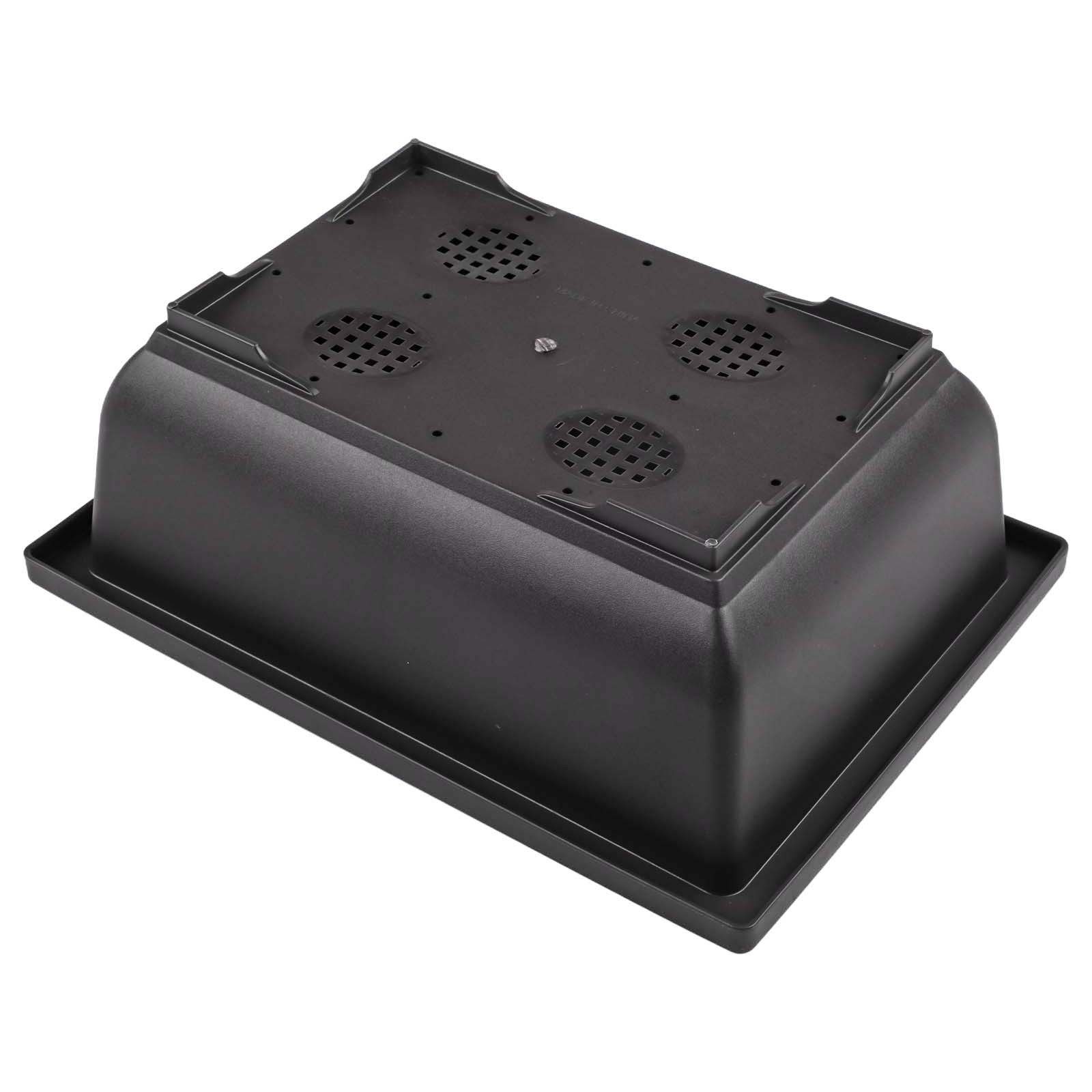 Indoor Space Rectangular Plastic Flower Pot Elegant Look Matching Tray Included - Picture 15 of 25